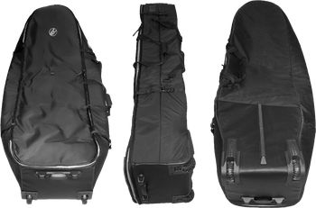 Cabrinha Surf Travel Bag 2025 fekete görgős szörfdeszka táska különböző szögekből