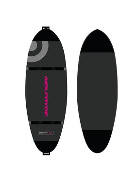 NeilPryde Worldtour Wave 2026 hullámszörf deszka fekete színben, felülnézetből