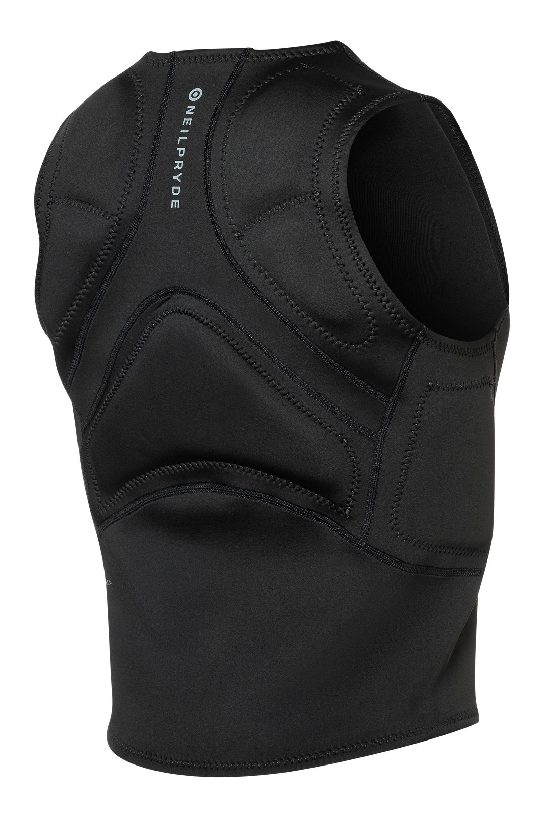 NeilPryde Combat Impact Front Zip 2025 típusú szegmentált szivacsos mellény fekete színben, hátulról fotózva