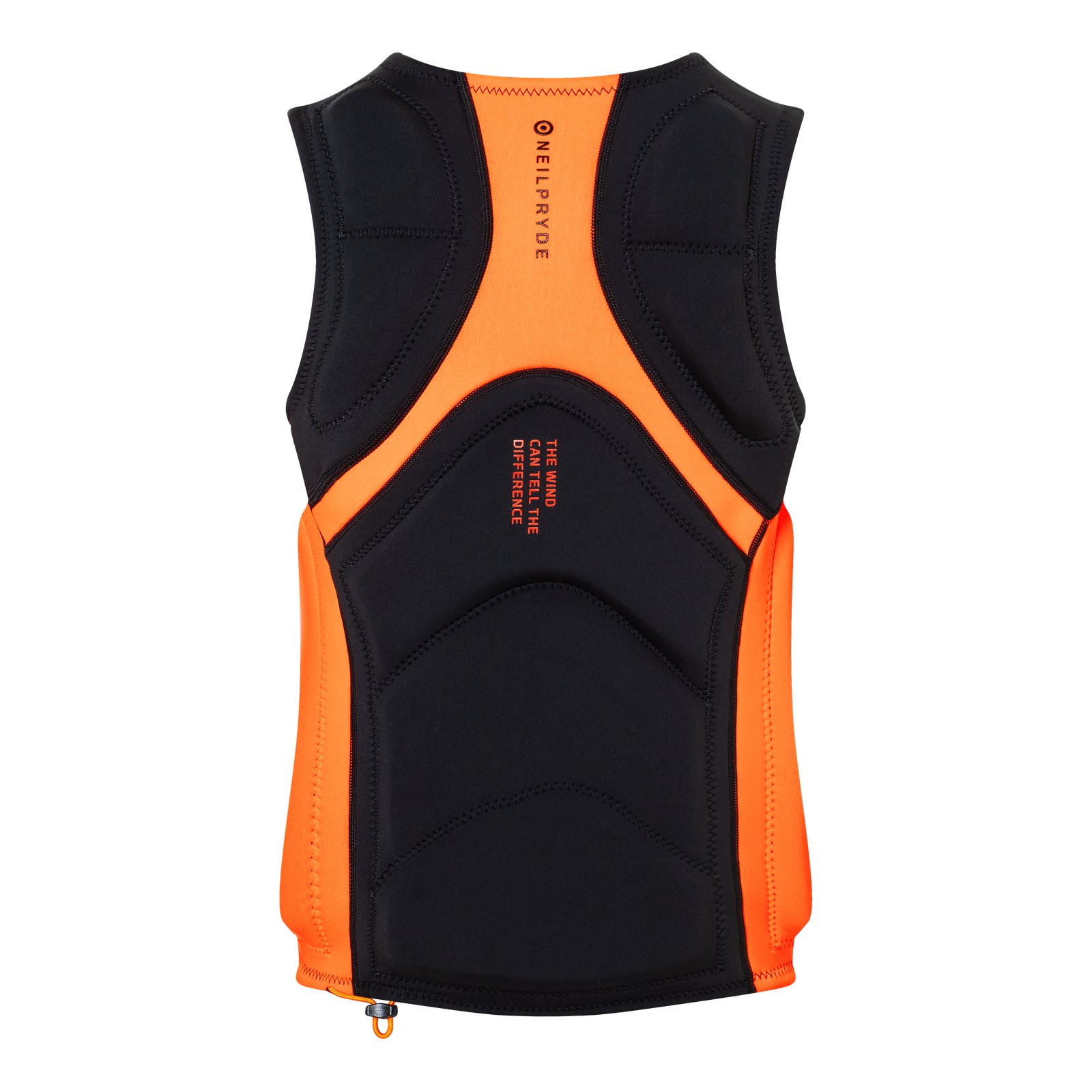 NeilPryde Combat Youth Foil Impact FZ 2026 hátulról nézve, fekete-narancs színű gyermek védőmellény