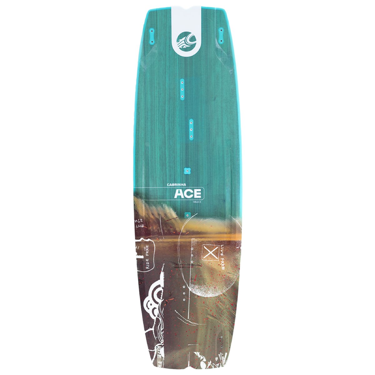 Cabrinha Ace 2025 all-around freeride kiteboard deszka felülnézetből