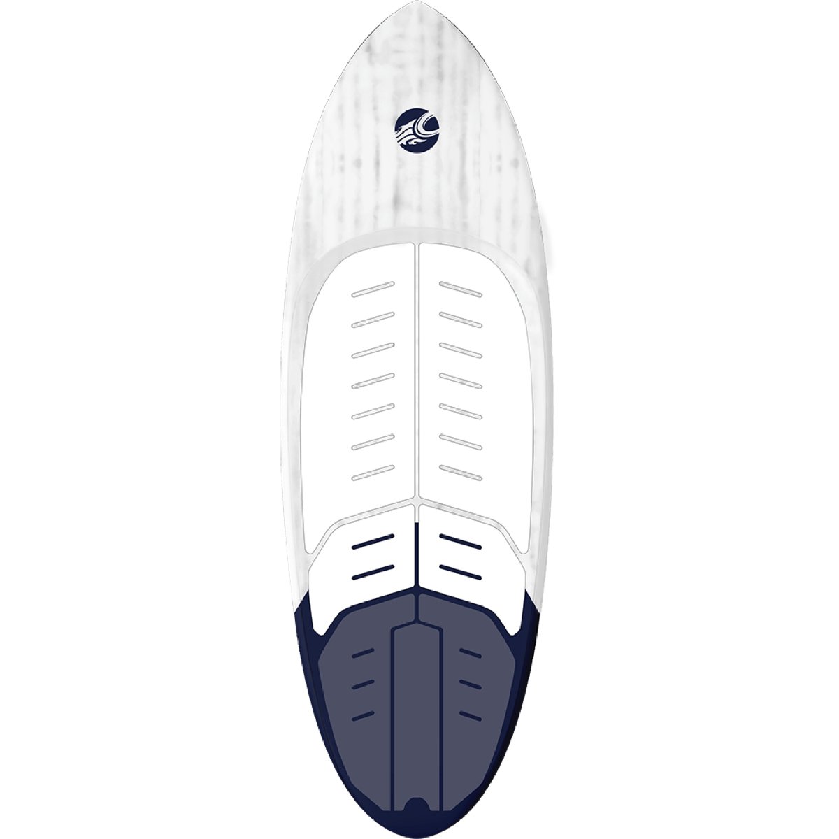 Cabrinha Bump 2025 prone foil deszka felülnézetben, jól látható EVA deck pad borítással és kényelmes concave kialakítással