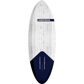 Cabrinha Bump 2025 prone foil deszka alulnézetből, látható foil rögzítési pontokkal