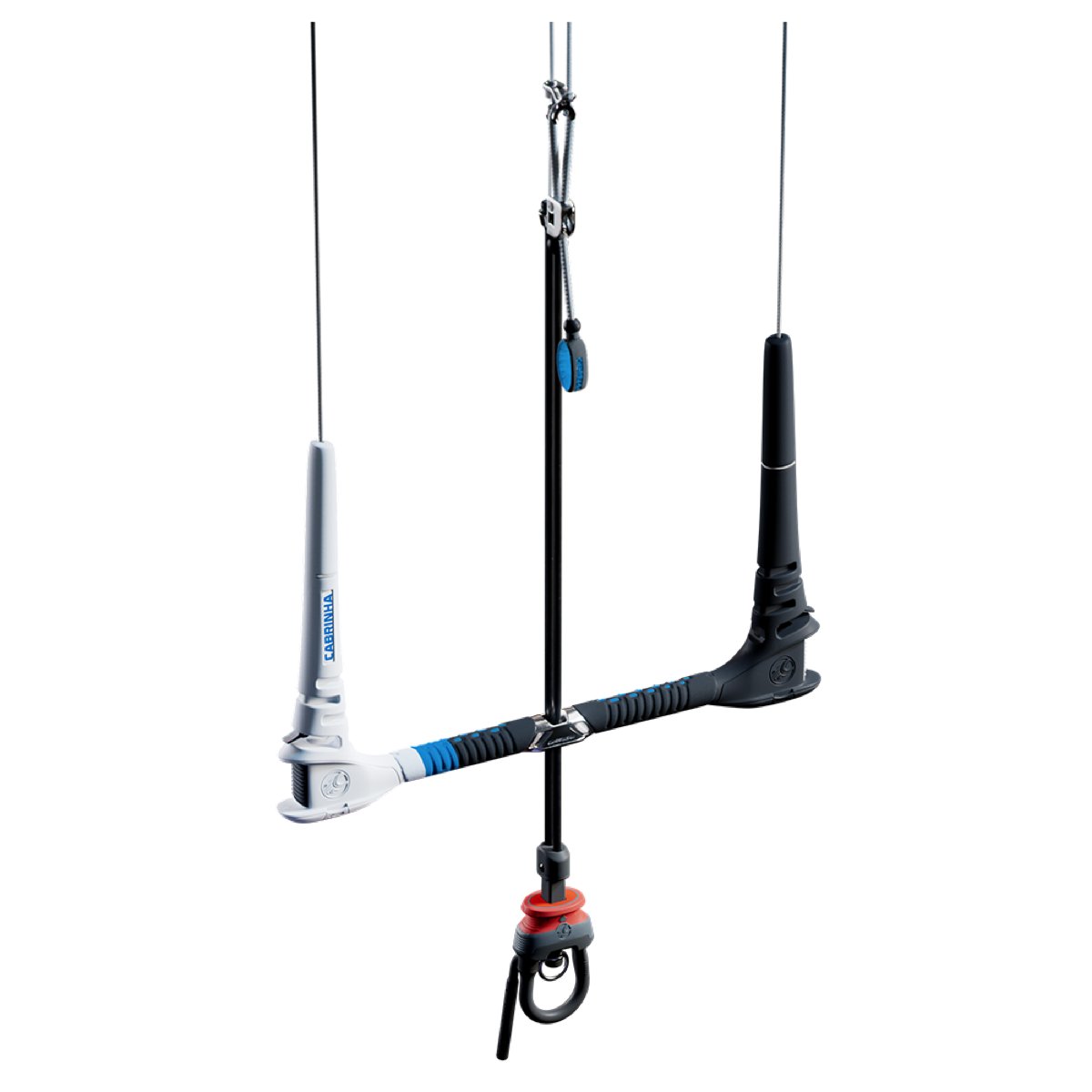 2025-ös Cabrinha C.O.S. Overdrive Trimlite kite vezérlőrendszer állítható szélességű barral és Trimlite depower rendszerrel