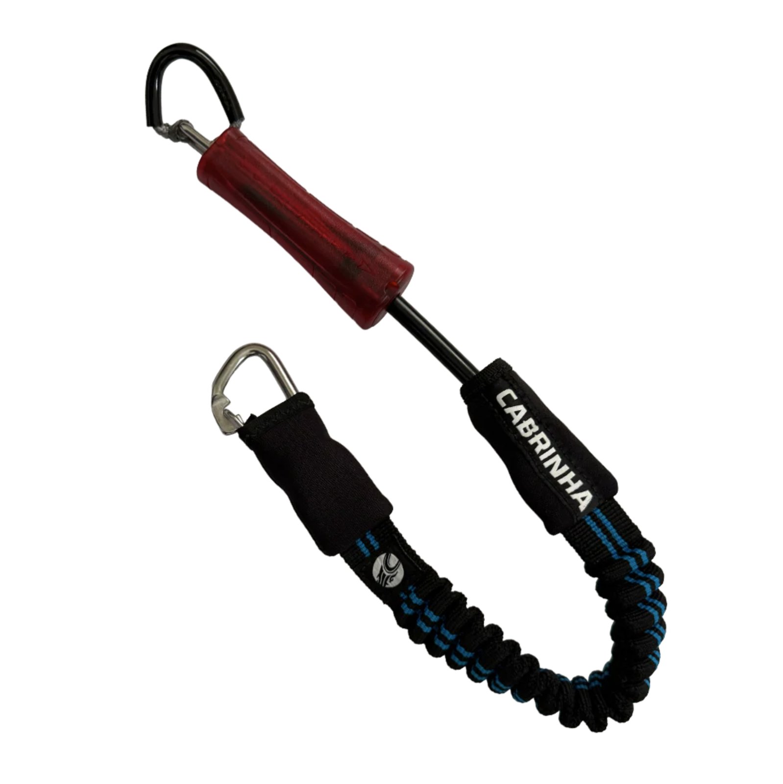 Cabrinha Unify 2026 wing leash fekete es kek szinu rugos biztositokotel karabinerrel