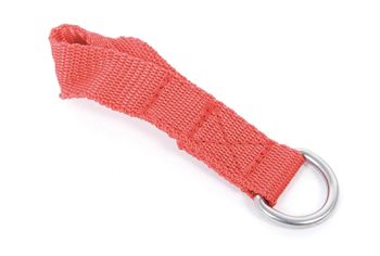 Pirosszínű NP Safety Leash biztonsági rögzítőheveder fém D-gyűrűvel