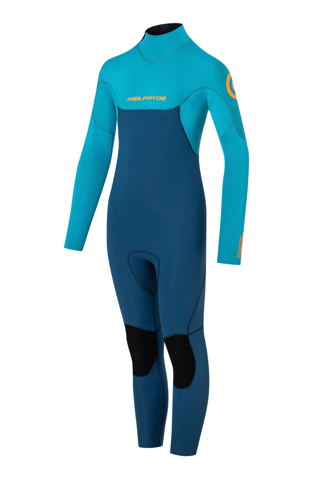 NeilPryde Dolphin Youth 5/4 GBS hátul cipzáras gyerek neopren ruha kék és türkiz színekben