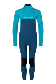 NeilPryde Dolphin Youth 5/4 GBS hátul cippes gyerek neoprén ruha kék színben
