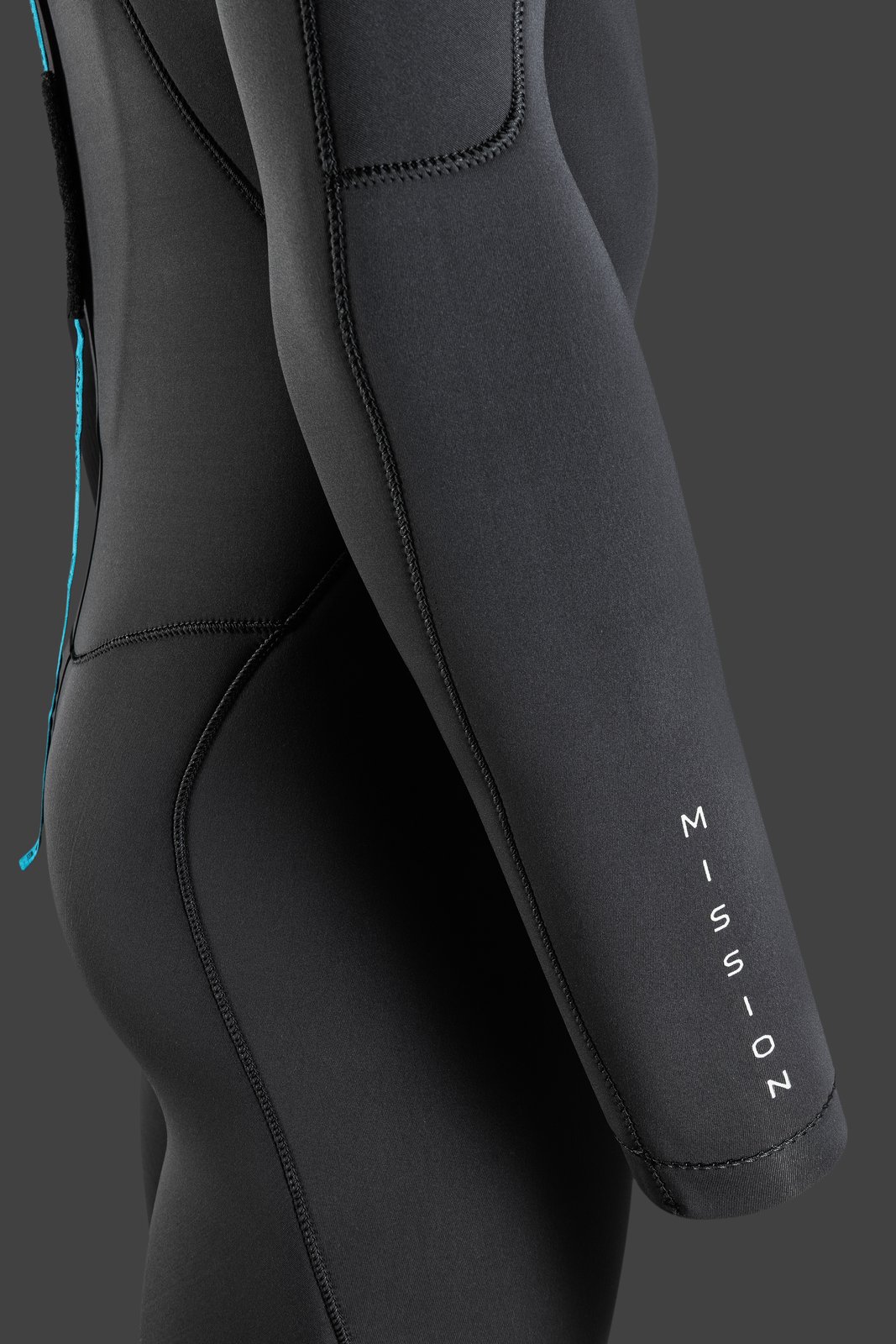 Mission 5/4 Fullsuit GBS BZ 2026 hátsó cipzáras neoprén ruha részletei