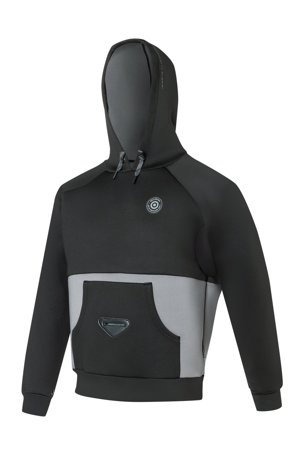 Fekete-szürke Neo Hoodie 2026 neoprén pulóver kapucnival vízi sportokhoz és hideg napokra