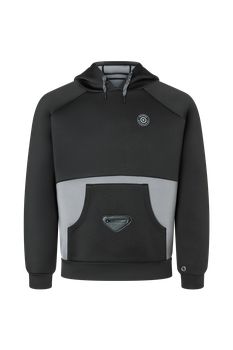 Fekete-szürke Neo Hoodie 2026 neoprén pulóver kapucnival vízi sportokhoz