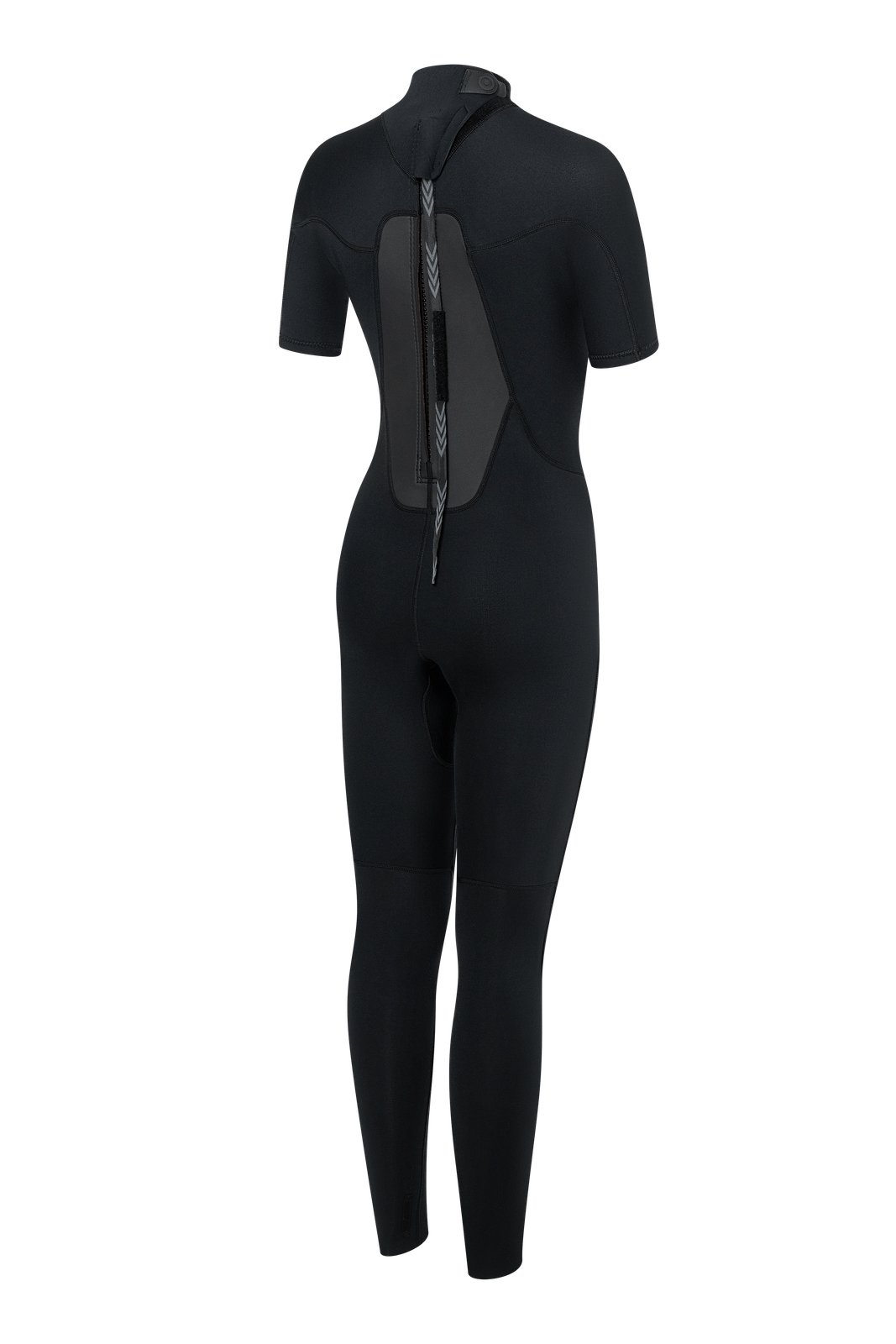 NP Nexus 3/2 Steamer 2025 rövid ujjú, hátul cipzáras neoprén ruha hátulról nézve, rugalmas anyagból