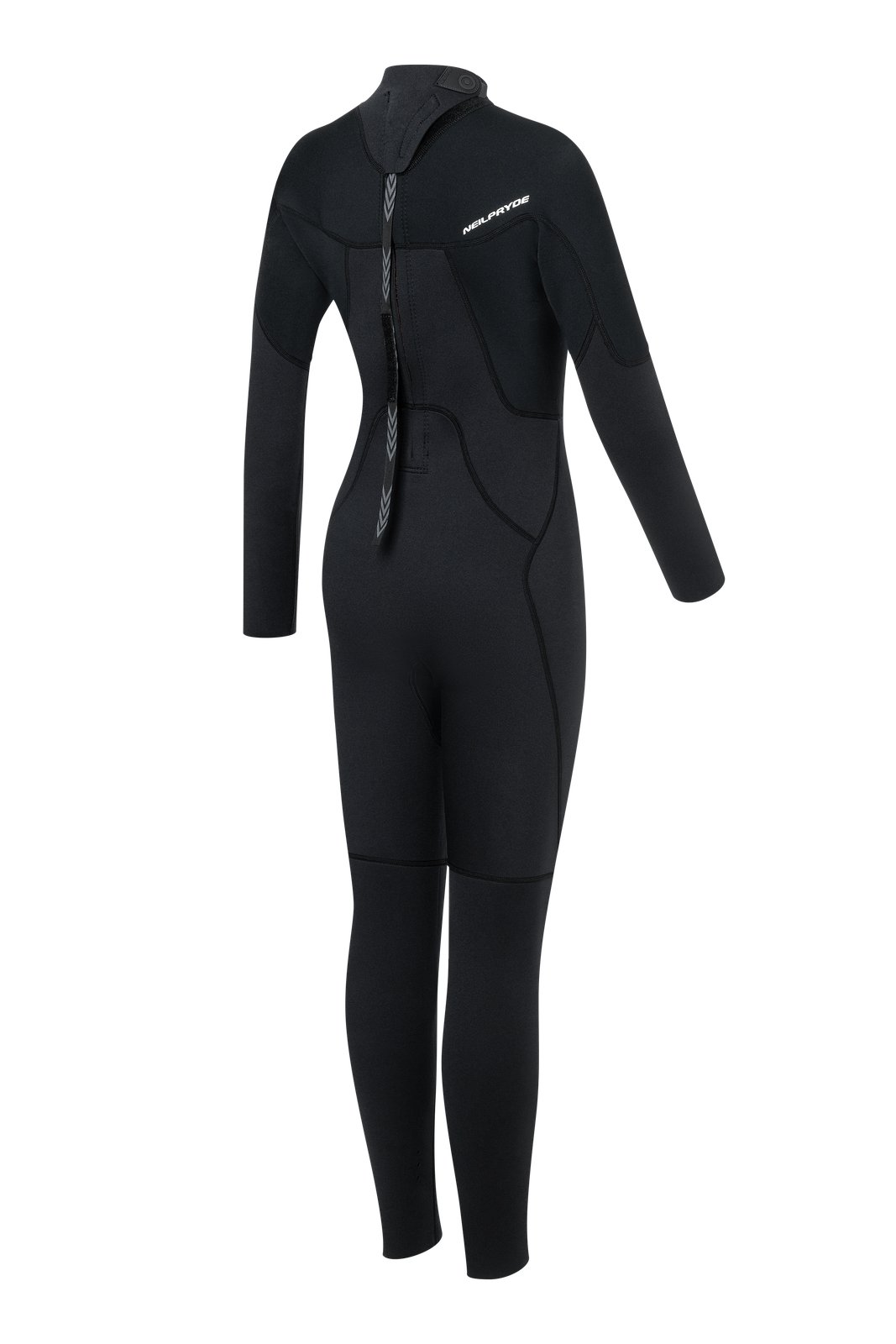 NeilPryde Rental 3/2 mm vastagságú, hátul cipzáras hosszú neoprén ruha hátulról