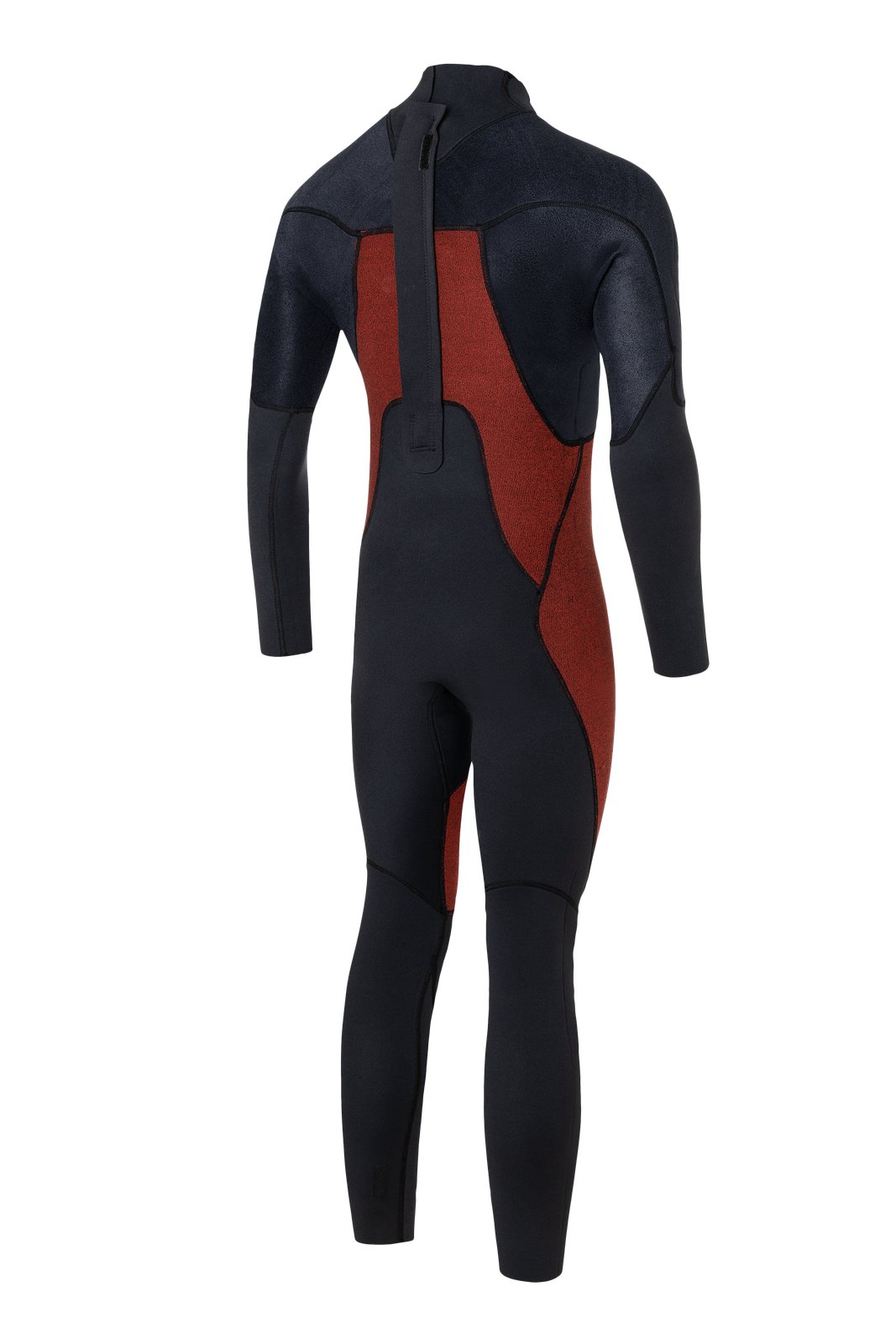 Hátsó cipzáras Rental 5/4/3 mm-es neoprén fullsuit 2026-os modell, fekete-vörös színösszeállításban