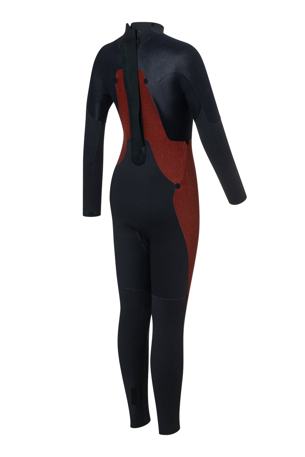 Rental Fullsuit GBS 5/4 BZ 2026 típusú hátul cipzáras steppelt varrású neoprén szörfruha hátnézetben