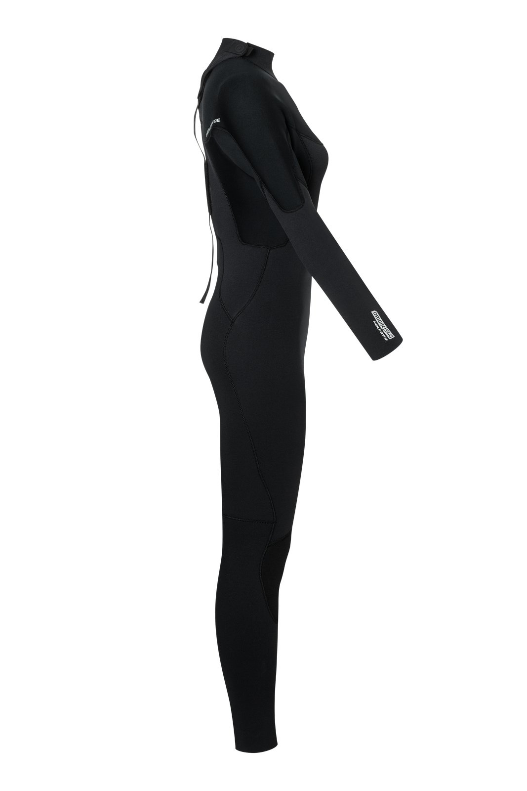 fekete 5/4-es vastagságú, háton cipzáras Rental Fullsuit GBS 2026 neoprén ruha oldalnézetben