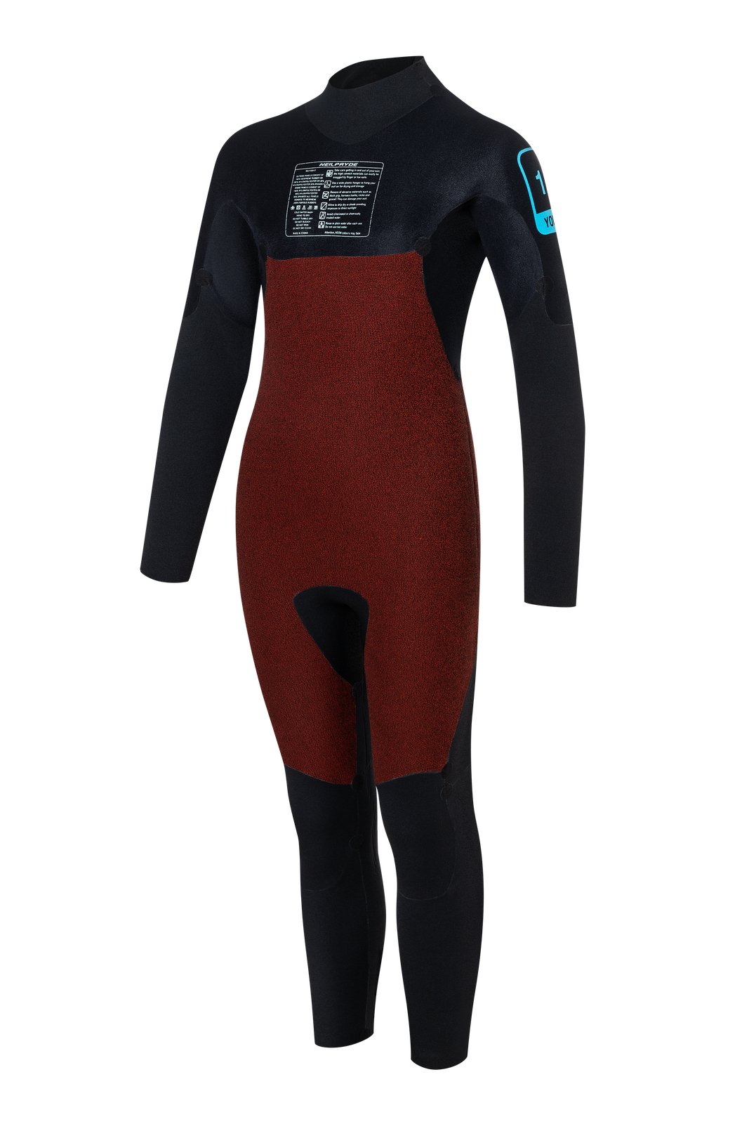 NeilPryde Rental Youth 5/4 2026 gyerek neoprén ruha fekete és bordó színben