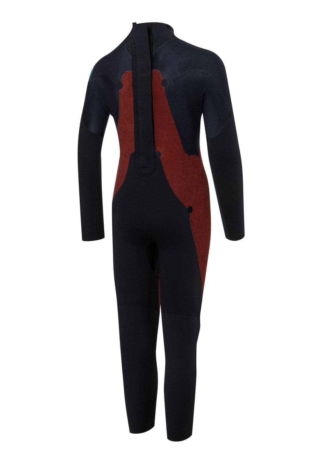 Rental Youth 5/4 2026 gyerek neoprén ruha hátulról, fekete-piros színben