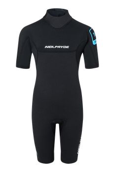 Fekete NeilPryde Rental YTH 2/2 rövid ujjú és rövid szárú gyermek neoprén ruha