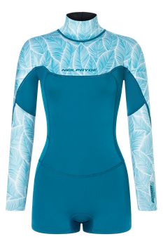 NeilPryde Spark 2/2 mm hosszú ujjú női neoprén ruha hátul cipzáras kialakítással és levélmintás részletekkel