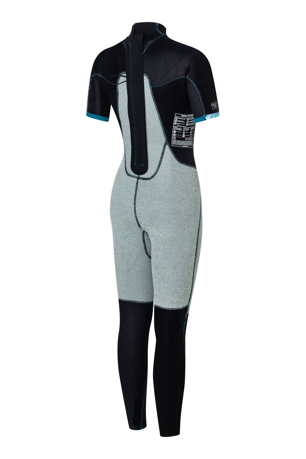 NeilPryde Spark 3/2 Steamer női neoprén ruha hátulról, 2025-ös modell rövid ujjú kialakítással és kényelmes Back Zip cipzárral