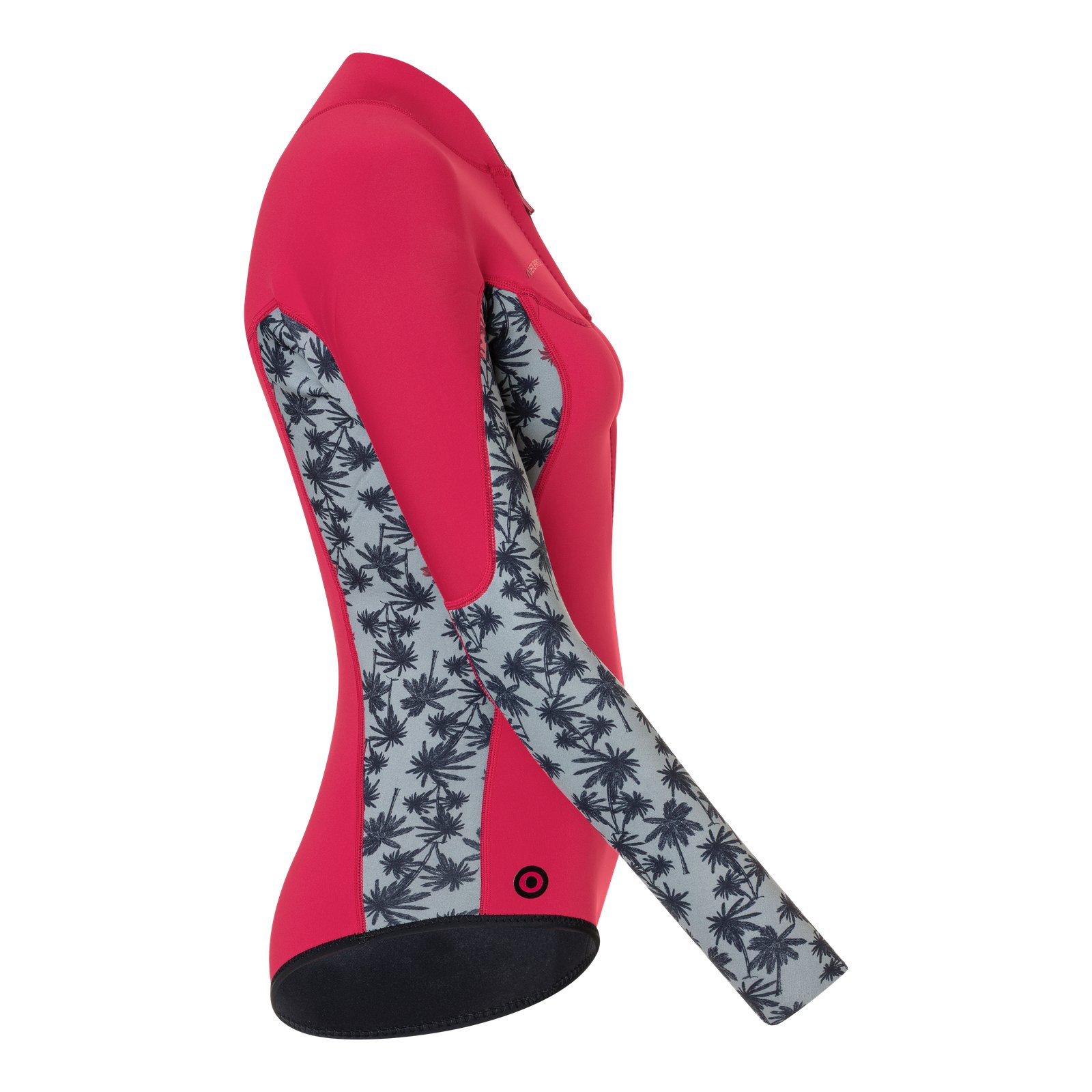 Vamp 2/2 Bikini Cut hosszú ujjú, elöl cipzáros női neoprén felső pálmafás mintával