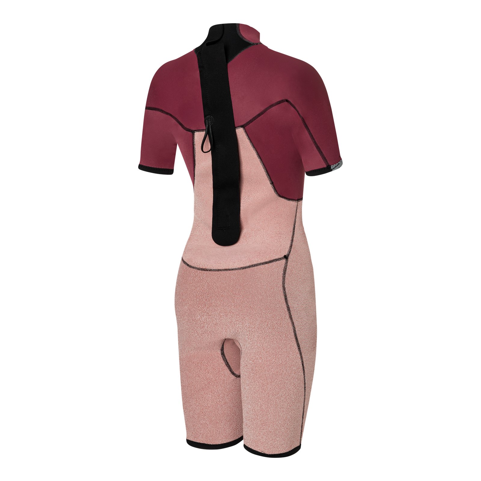 Vamp 2/2 rövid ujjú és rövid szárú női neoprén ruha hátulról, 2026-os modell, cipzáras kialakítással nyári vízi sportokhoz