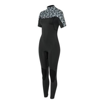 Vamp 3/2 Steamer rövid ujjú, hosszú szárú női neoprén ruha hátul cipzáros kivitelben pálmafás mintás felsőrésszel