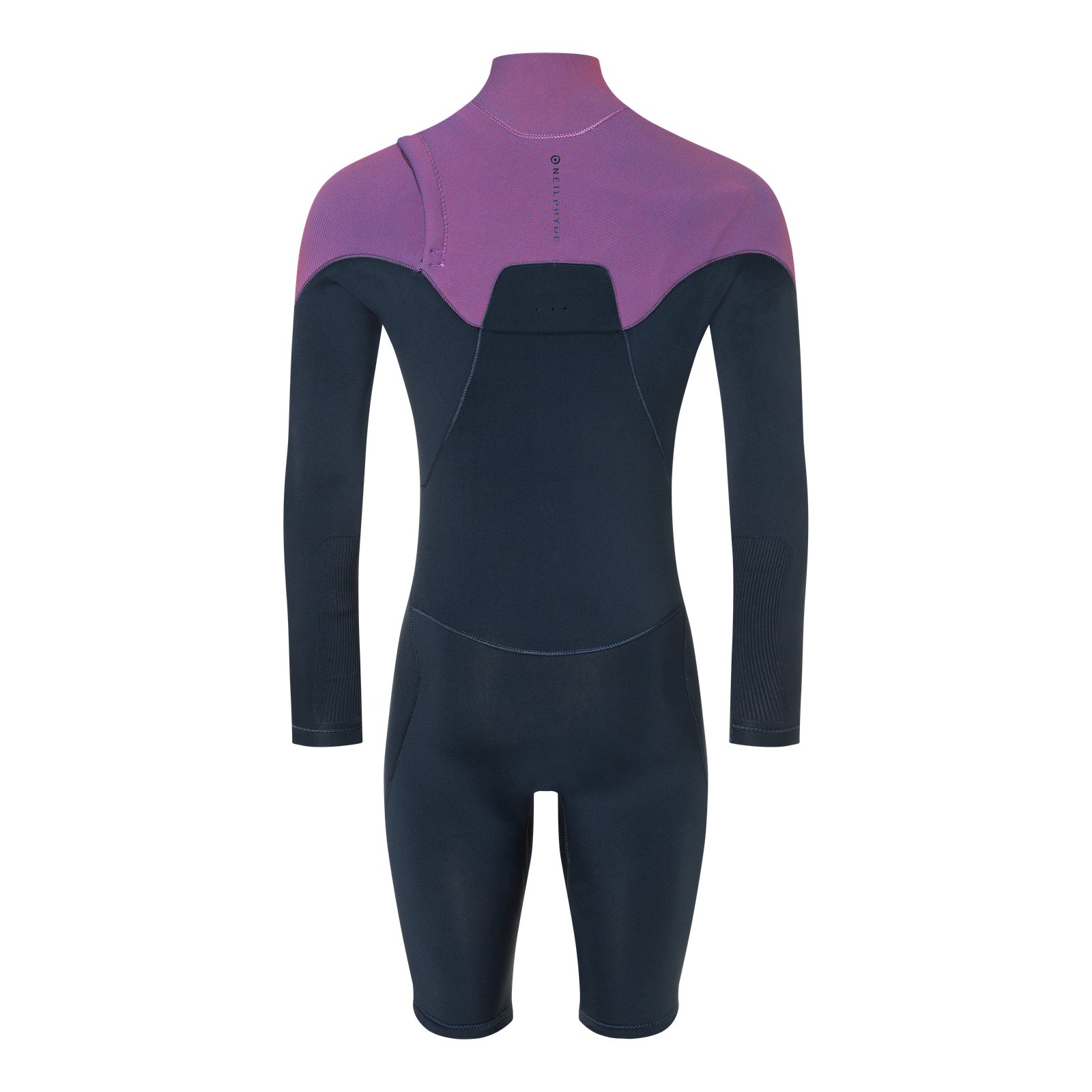 Wizard Prism 3/2 hosszú ujjú rövid szárú neoprén ruha hátulnézetben