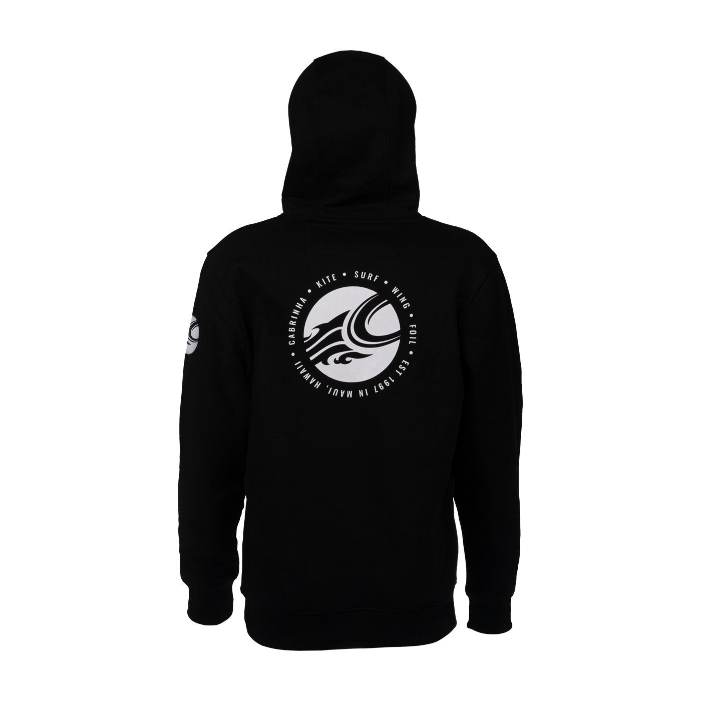 Cabrinha 2025 férfi kapucnis pulóver hátoldali nézete logós mintával