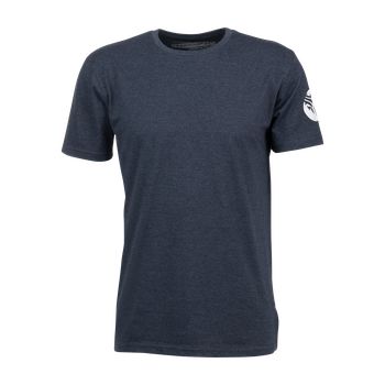 Cabrinha férfi póló 2025 kollekció, sötétkék melírozott anyag, kerek nyakkivágással és kis márkajelzéssel az ujján