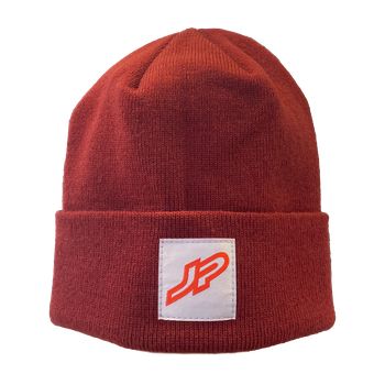 Rozsdaszínű JP Australia kötött sapka fekete logós címkével