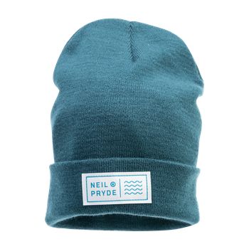 Petrol színű Neilpryde 2026-os hosszú kötött sapka fehér logós emblémával