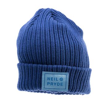 NeilPryde Short Beanie 2026 kék kötött sapka világoskék logóval