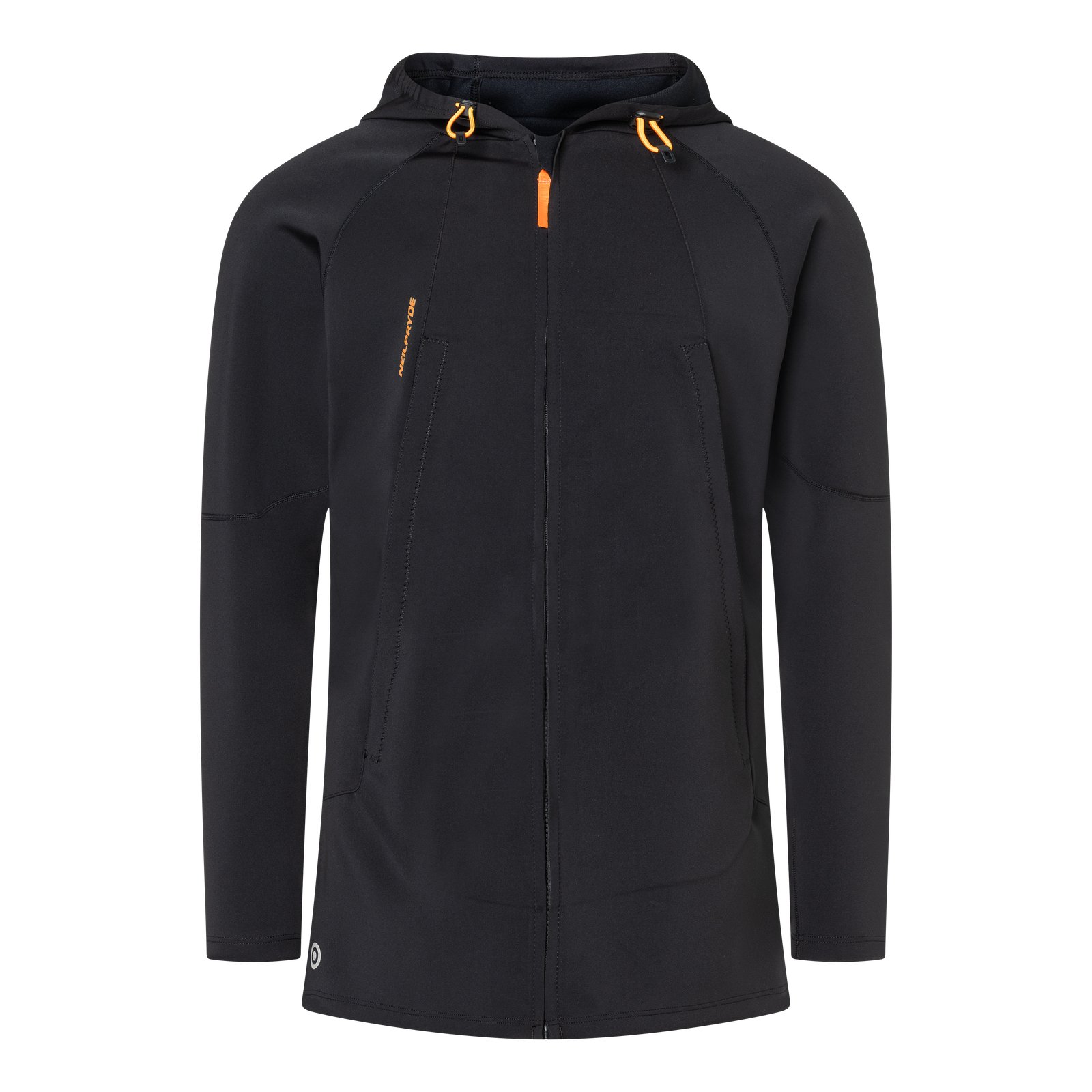 Fekete, csuklyás NeilPryde Stormchaser technikai neoprén dzseki vízi sportokhoz