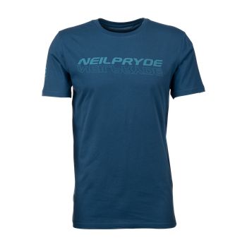 kék színű NeilPryde feliratos férfi póló rövid ujjú szabással