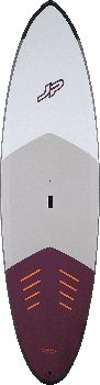 JP Fusion 2025 SUP deszka felülnézetből, szürke és bordó színösszeállításban