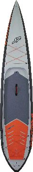 JP Australia GT-S 2025 túra SUP deszka felülnézetből, bungee rögzítőkkel és csúszásgátló deckpaddel
