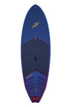 JP Surfplus 2025 hullámlovagló SUP deszka felülnézetből, swallow tail kialakítással és FCS uszonyrendszerrel