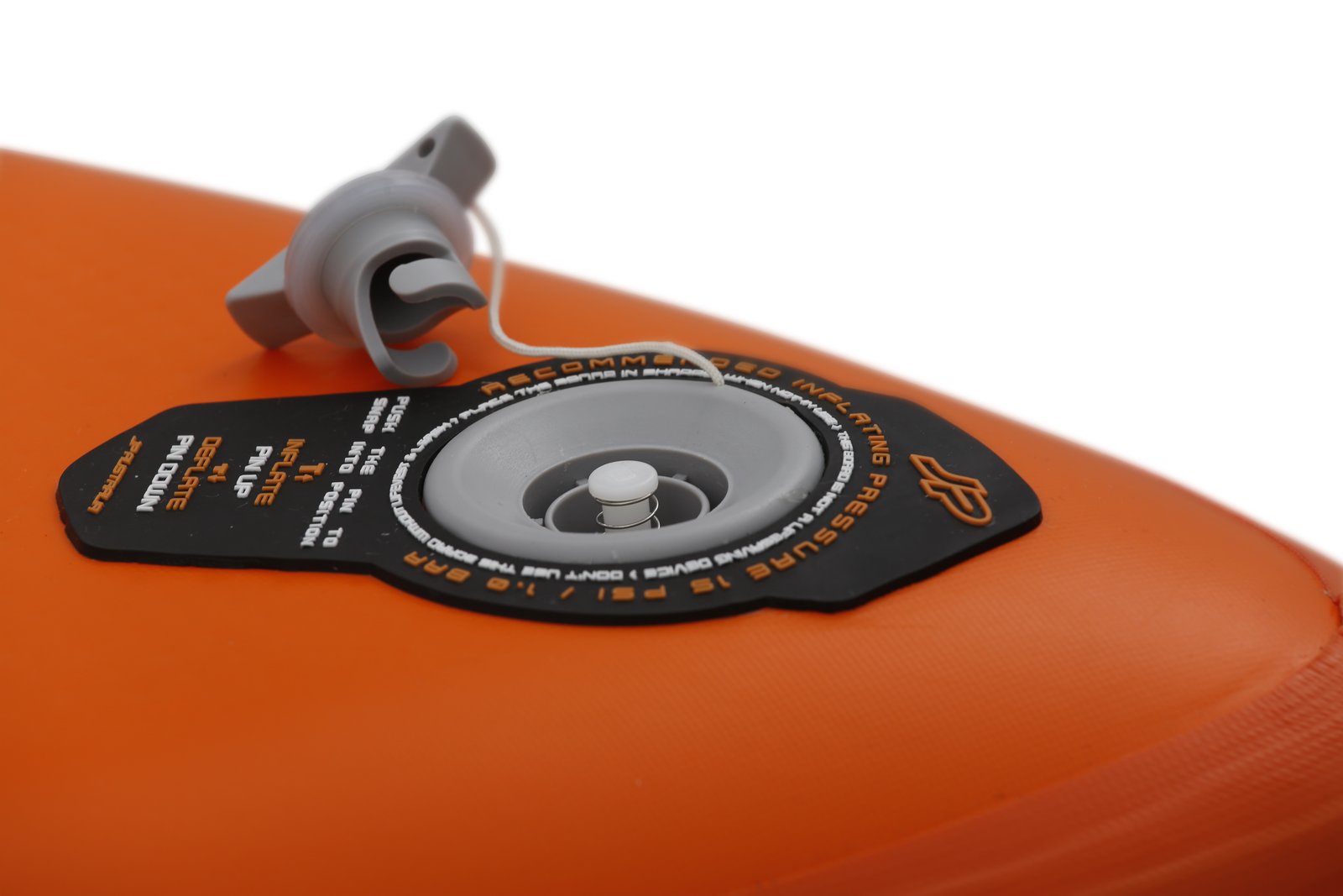 JP AllroundAir SE 3DS 2025 felfújható SUP deszka légszelep részlete nyitott kupakkal