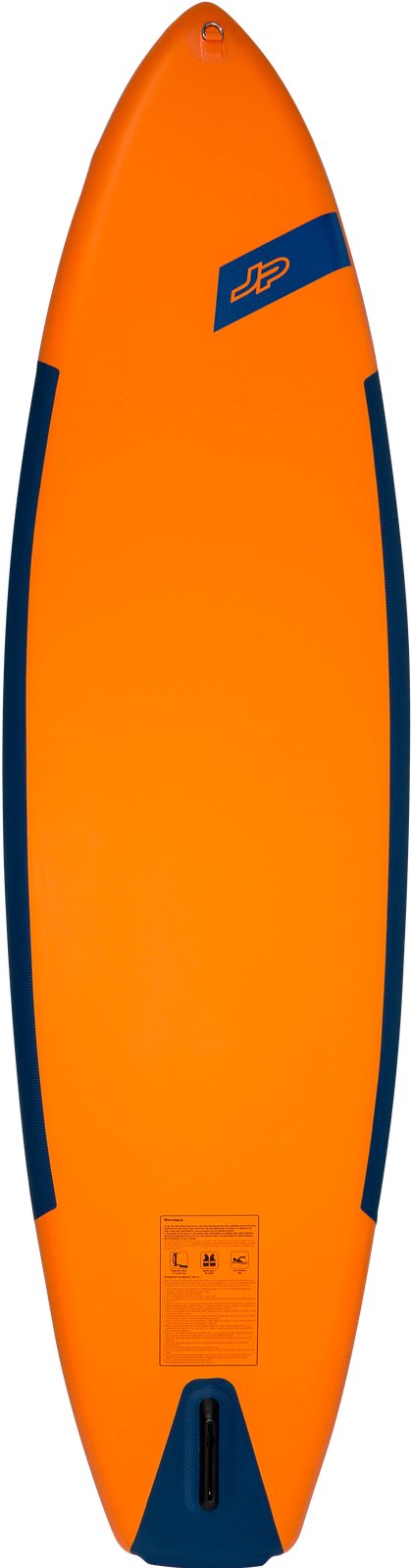 JP AllroundAir SE 3DS 2025 felfújható SUP deszka narancssárga színben, felülnézet