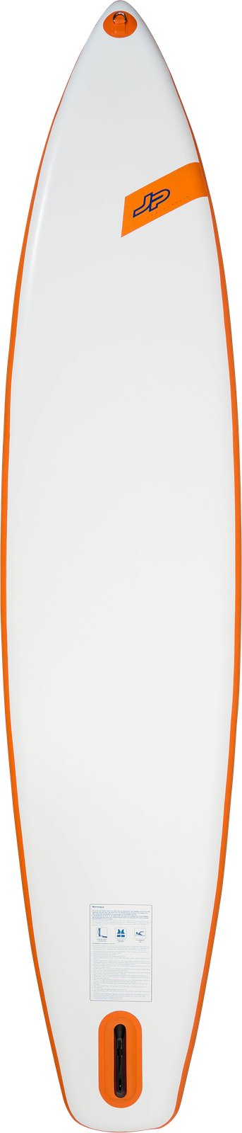JP CruisAir LE 2025 felfújható túra SUP deszka felülnézetben, narancssárga színű oldalélekkel
