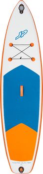 JP Australia Young Gun Air SL 2025 gyerek felfujhato SUP deszka narancssarga es kek szinezesben, gumikotelezessel