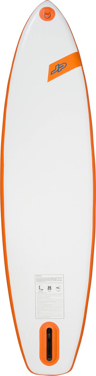 JP Young Gun Air SL 2025 gyerek felfújható SUP deszka narancssárga színben, alulnézetben