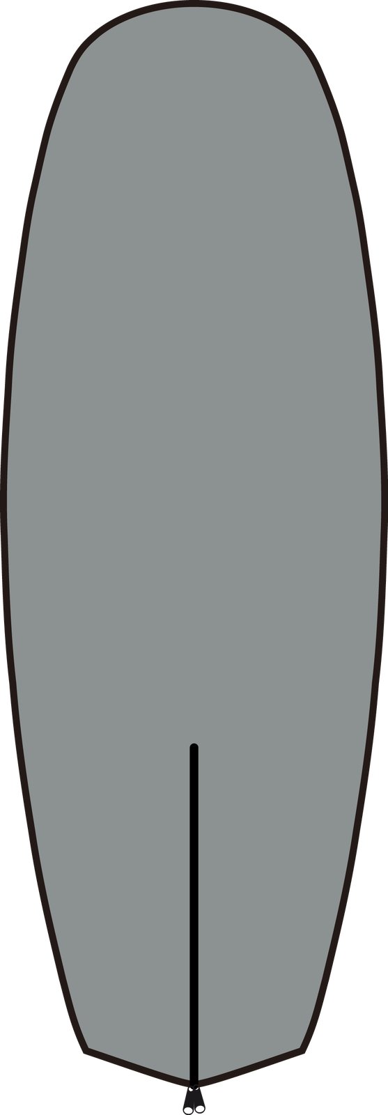 BB Light SUP Foil Slate 2025 deszkavédő huzat szürke színben