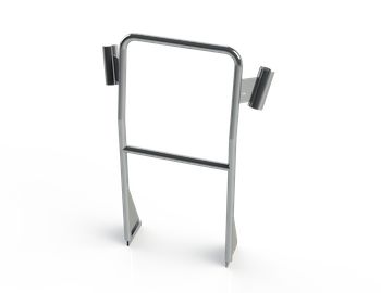 rozsdamentes acél SUP horgászkeret két oldalsó bottartóval