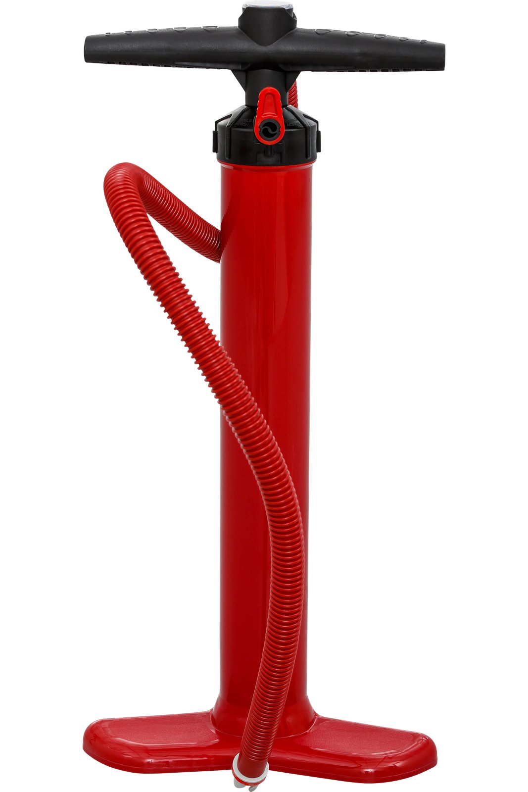 Piros színű, 2025-ös modellévű kézi pumpa felfújható SUP deszkákhoz