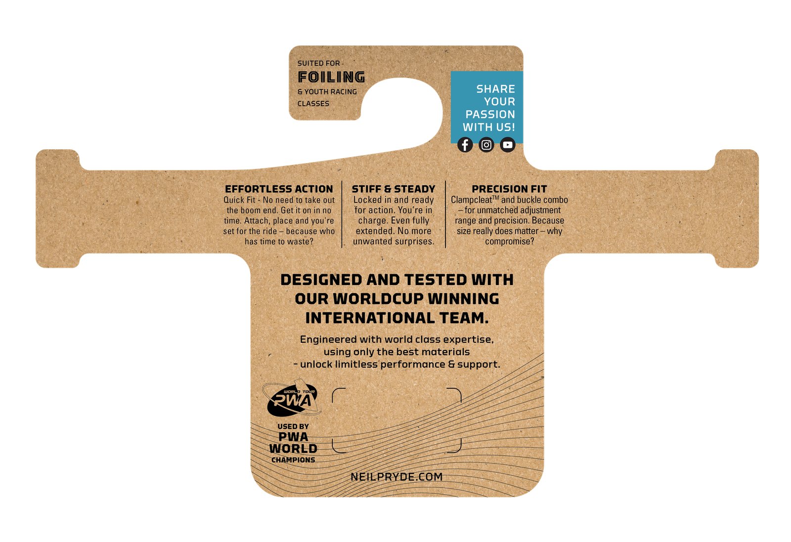 NeilPryde Foil Race HL Pro S 2026 windsurf trapézkötözsinór technikai jellemzői és adatlapja