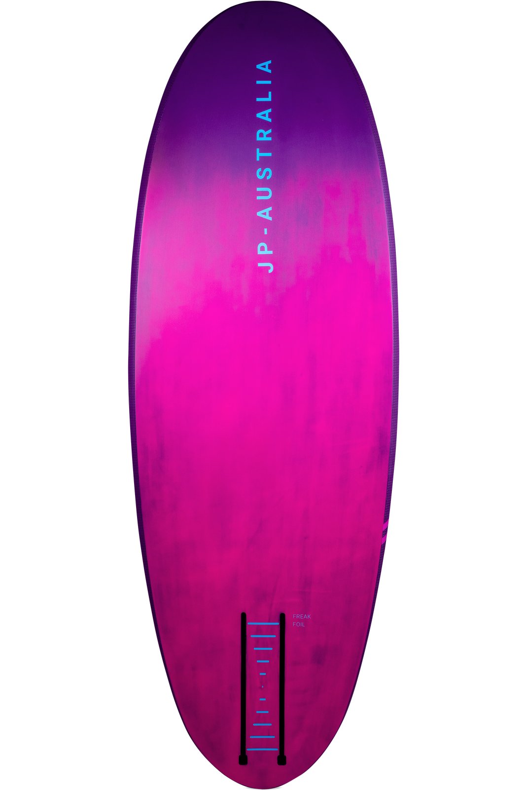 JP Australia FreakFoil 2025 karbon foiling deszka alulnézetből a foil box rögzítőkkel