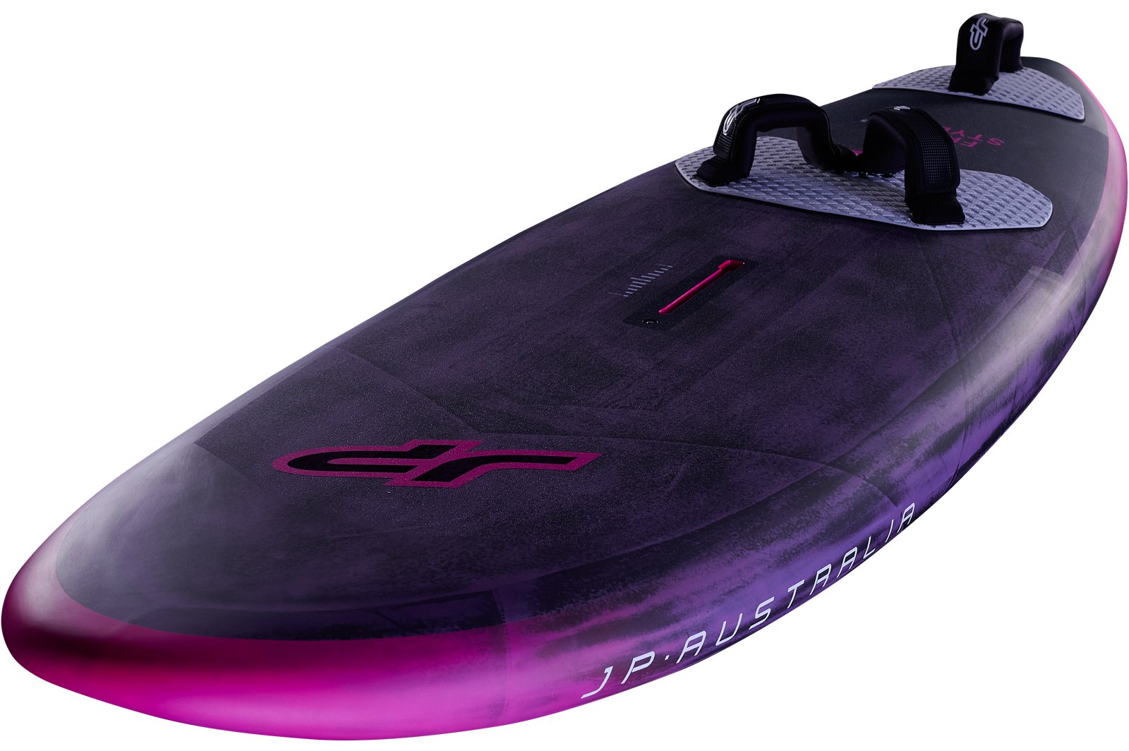 JP Australia Freestyle 2026 windsurf deszka sötétlila és magenta színben, S-TEC konstrukcióval és lábpántokkal